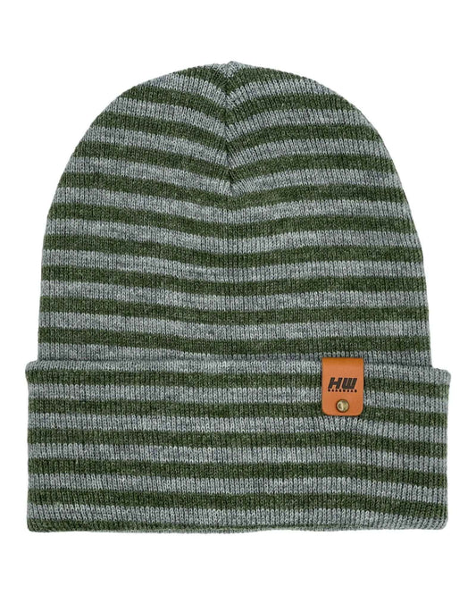 Classic RORO Cuffed Beanie Gray Green Hat HAAKWEAR