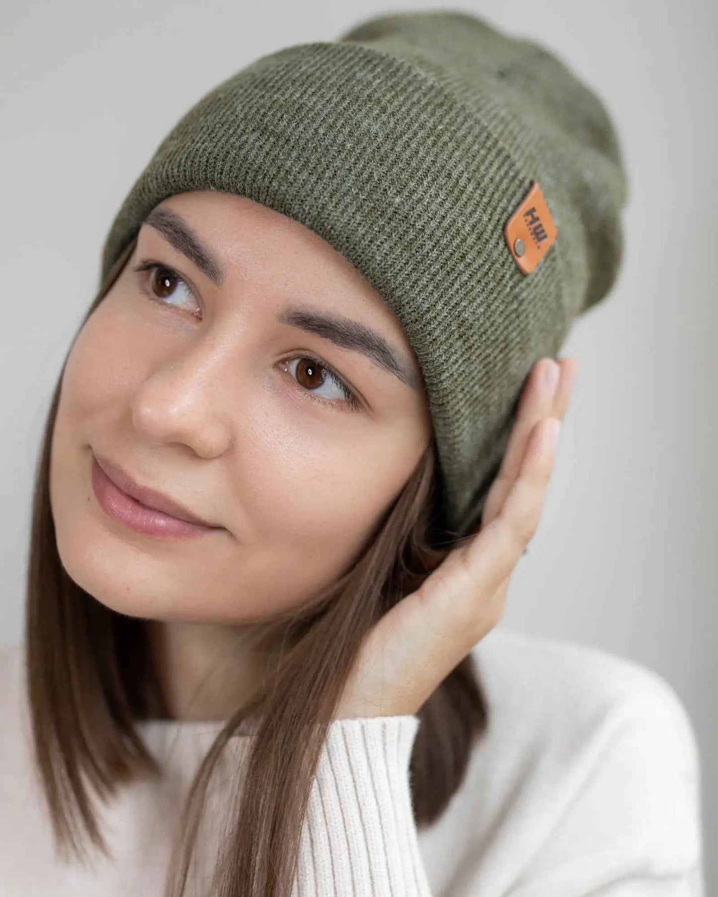 Knit Cuffed Forest Green Classic Beanie Hat HAAKWEAR