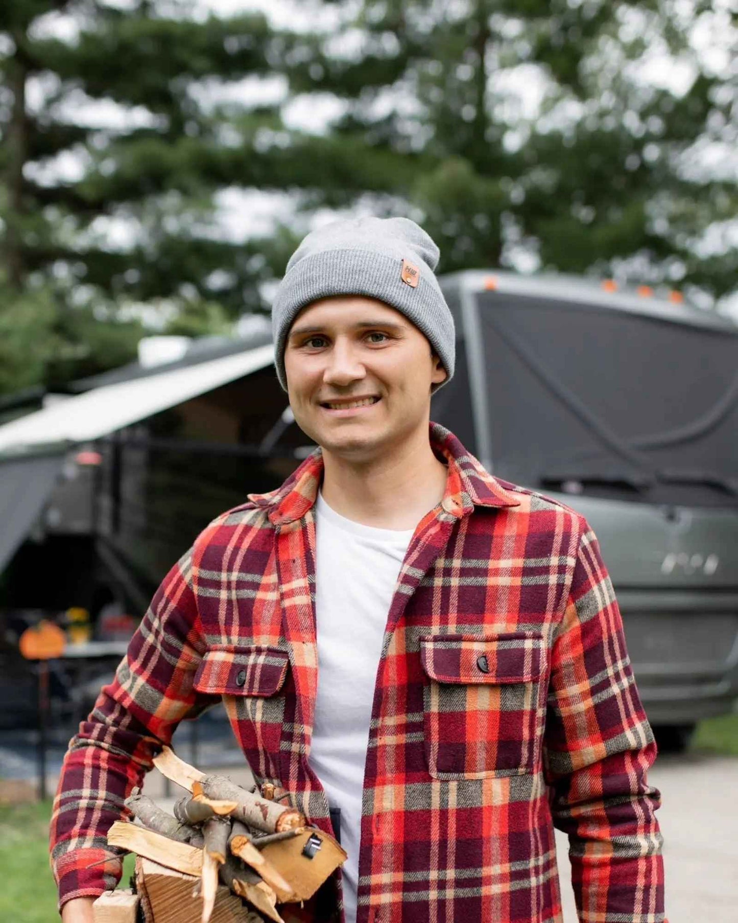 Knit Koala Gray Classic Cuffed Beanie Hat HAAKWEAR