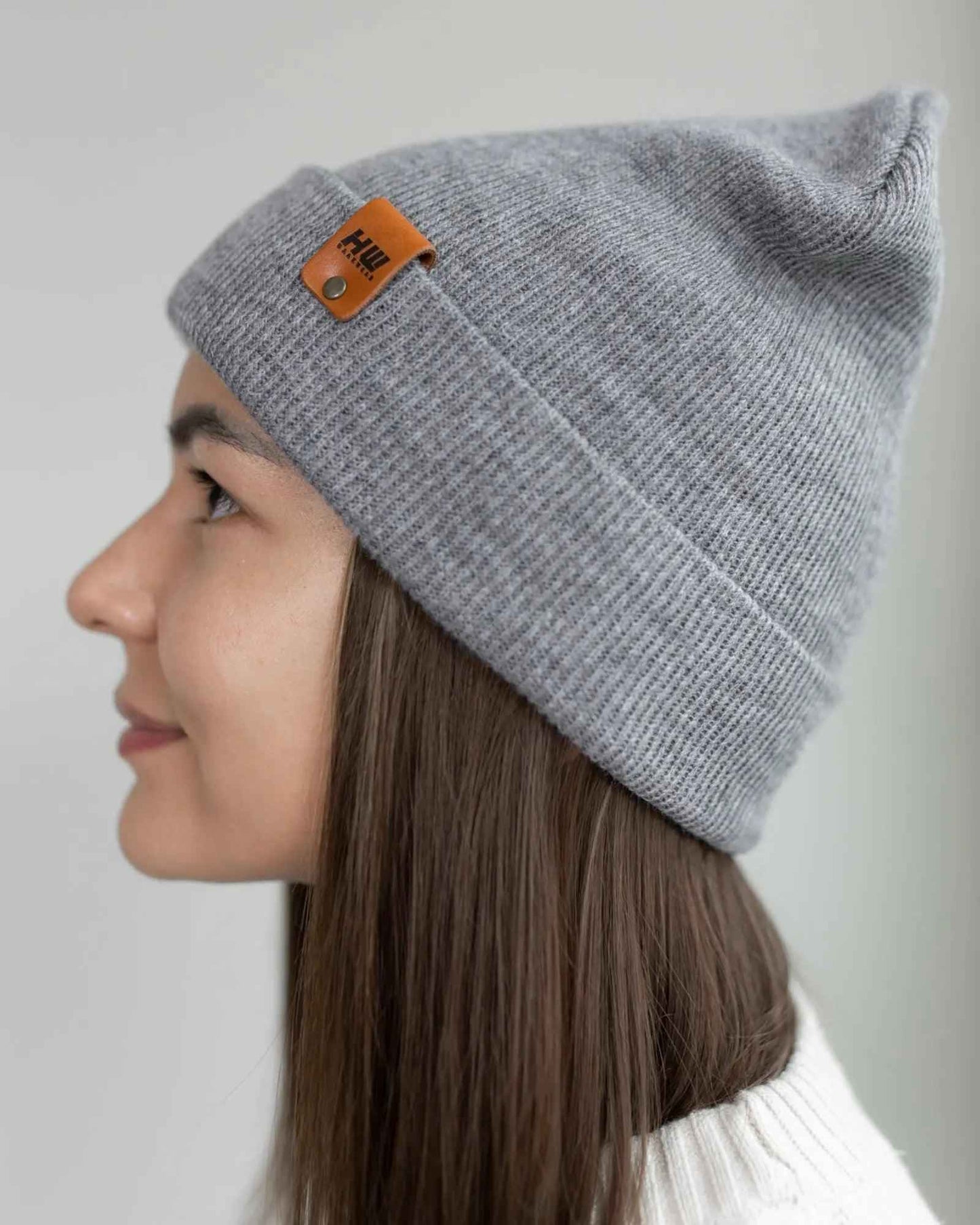 Knit Koala Gray Classic Cuffed Beanie Hat HAAKWEAR