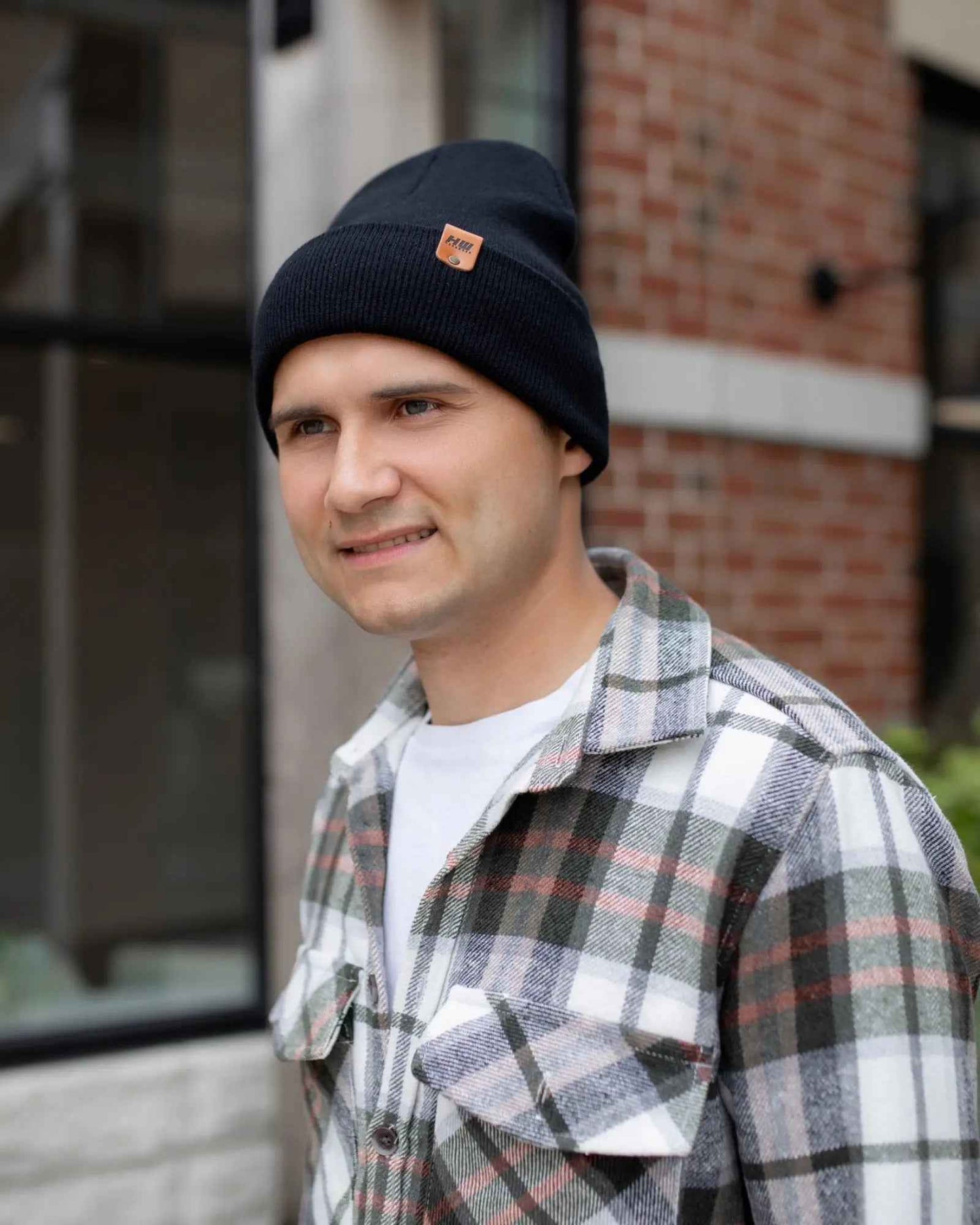 Midnight Black Classic Cuffed Beanie Hat HAAKWEAR