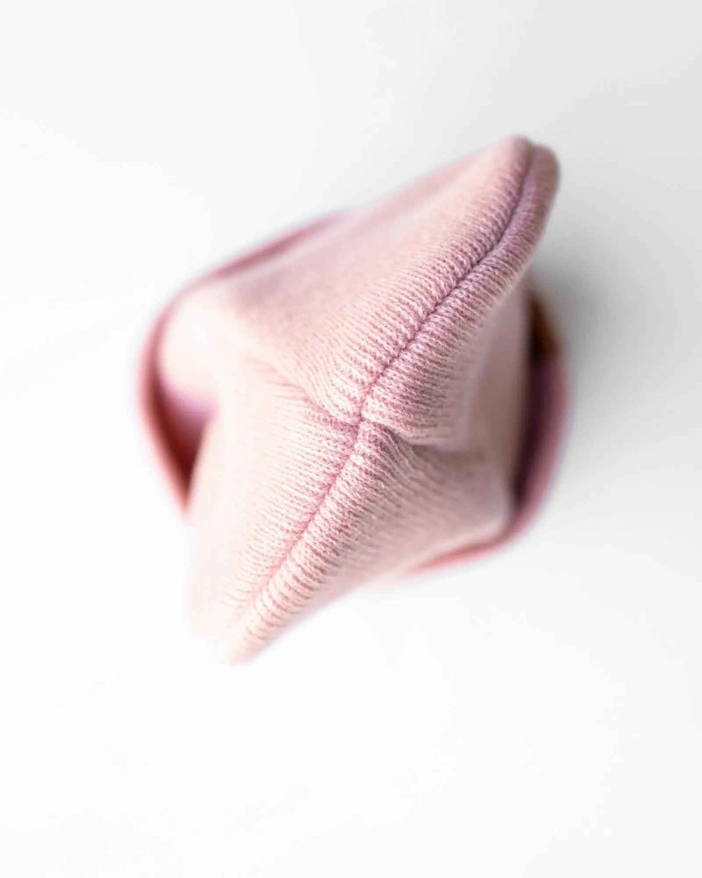 Pearl Pink Knit Cuffed Classic Beanie Hat HAAKWEAR