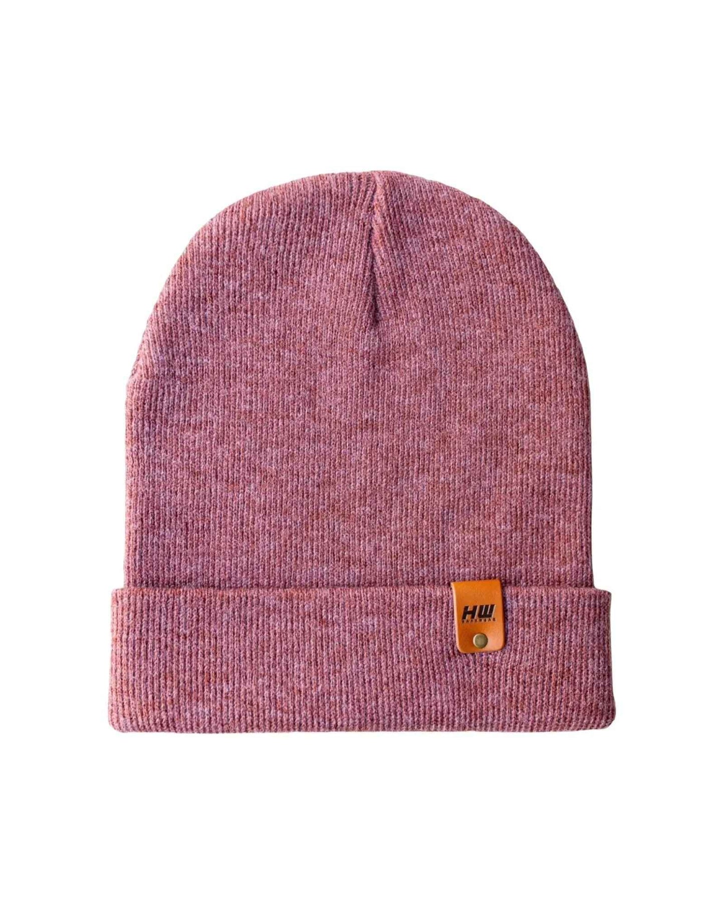 Knit Rusty Burgundy Cuffed Beanie Hat HAAKWEAR