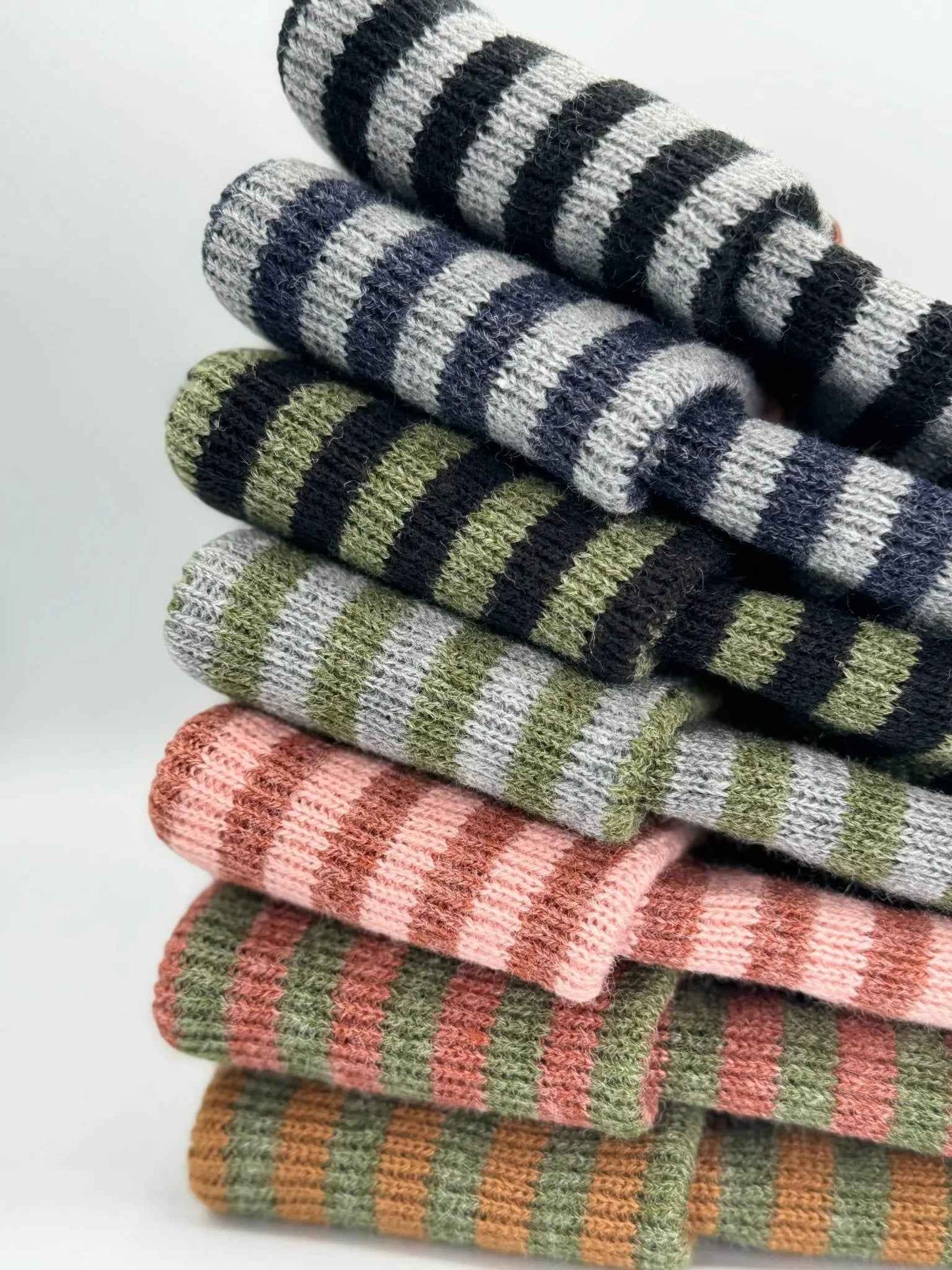 HAAKWEAR H Stitch RORO Cuffed Beanie Brown Green Made in USA