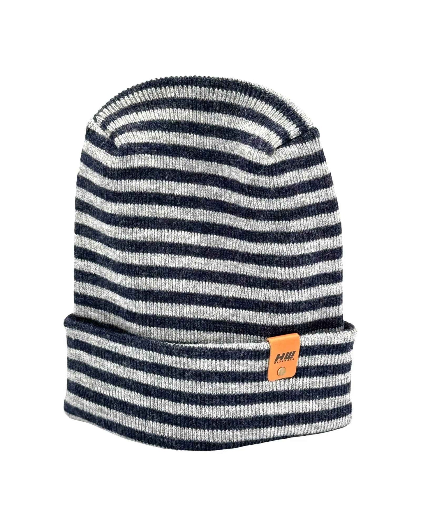 H Stitch RORO Cuffed Beanie Gray Denim Beanie HAAKWEAR