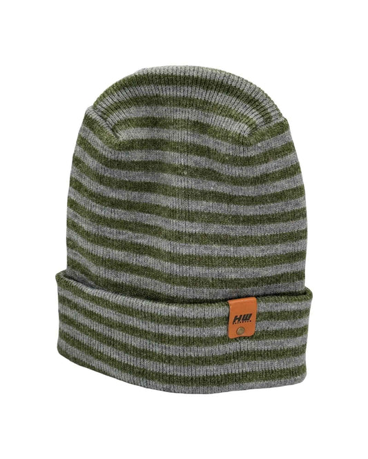 H Stitch RORO Cuffed Beanie Gray Green Made in USA HAAKWEAR