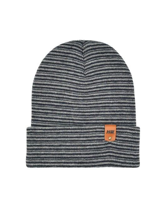 Traditional Contrast Cuffed Beanie Gray Denim Hat HAAKWEAR