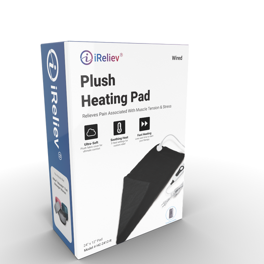 Plush Heating Pad Ultra-Soft Muscle Pain Relief iReliev