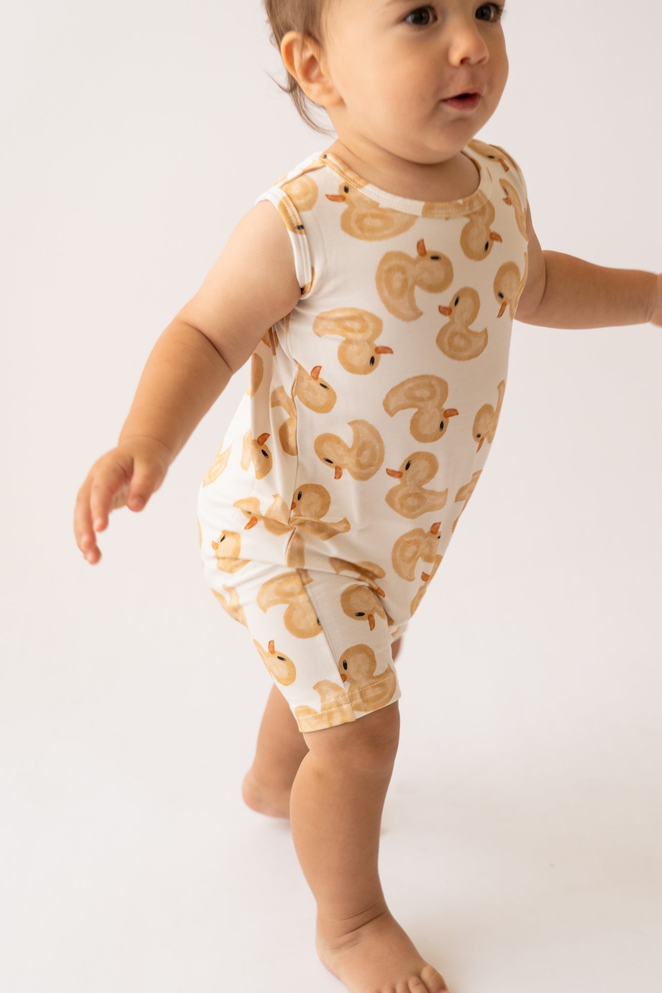 Shorty Tank Romper Soft Sleeveless Boys and Girls Ducky
