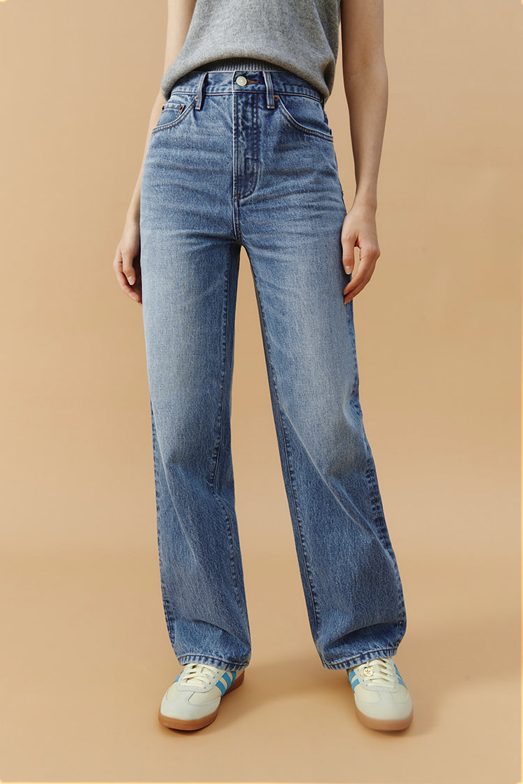 Brooklyn High Rise Full Length Straight Jeans Hey Joanie