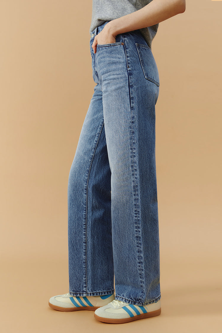 Brooklyn High Rise Full Length Straight Jeans Hey Joanie