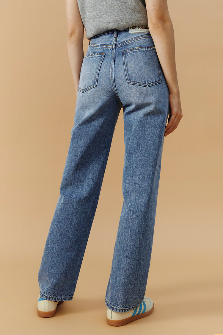 Brooklyn High Rise Full Length Straight Jeans Hey Joanie