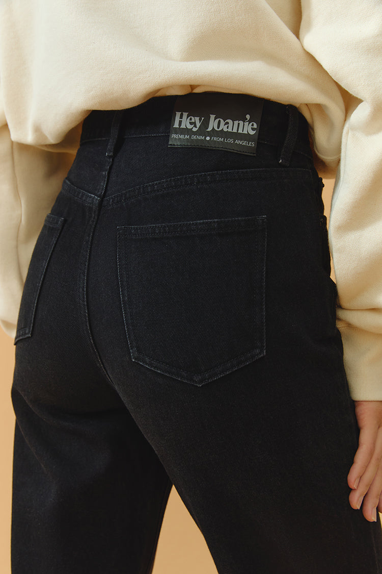Chelsea High Rise Straight Crop Jeans Heavyweight Denim HJ005