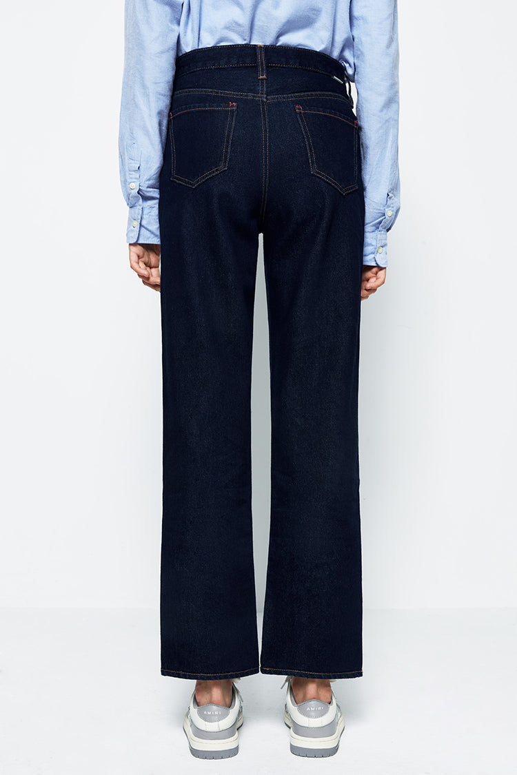 High Rise Straight Ankle Jeans Mid-weight Denim Manhattan HJ160