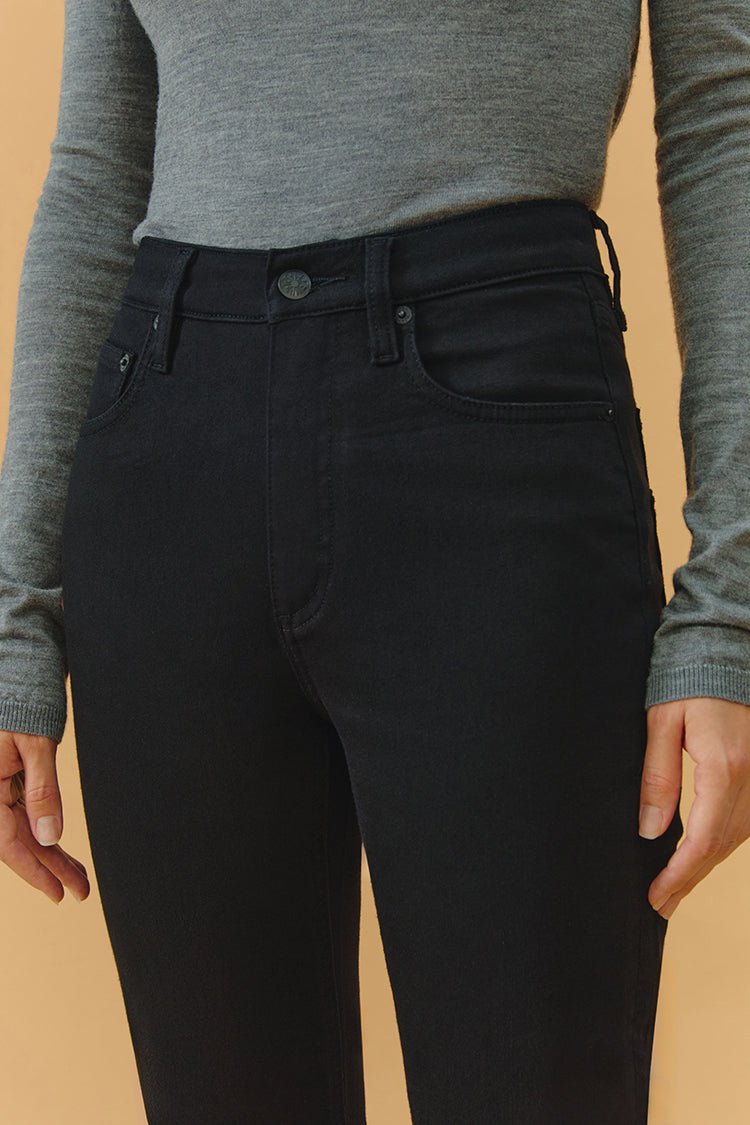 High Rise Straight Crop Jeans Two Shots HJ013