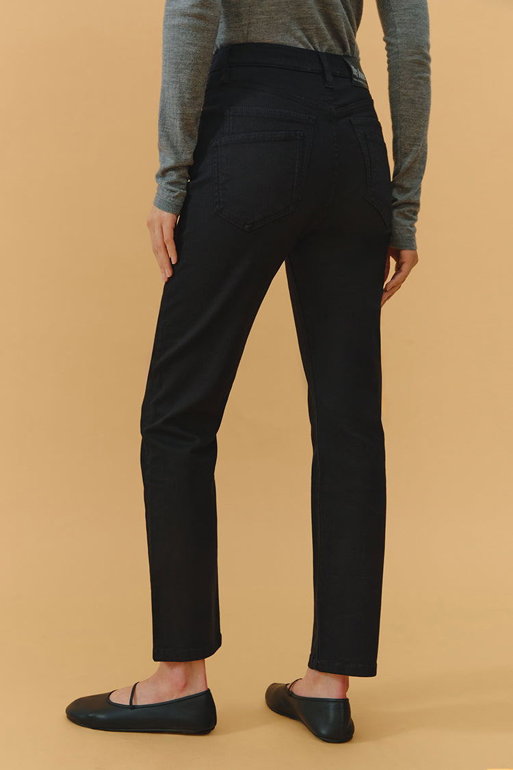 High Rise Straight Crop Jeans Two Shots HJ013