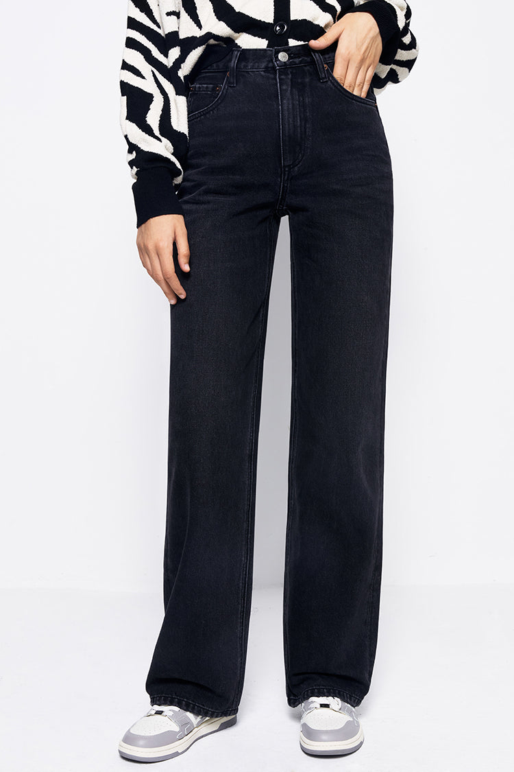 Whitefish High Rise Wide Jeans Mid-weight Denim HJ007 Coney Island