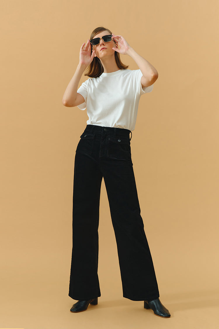 Corduroy High-rise Baggy Pants 80'S HJ103