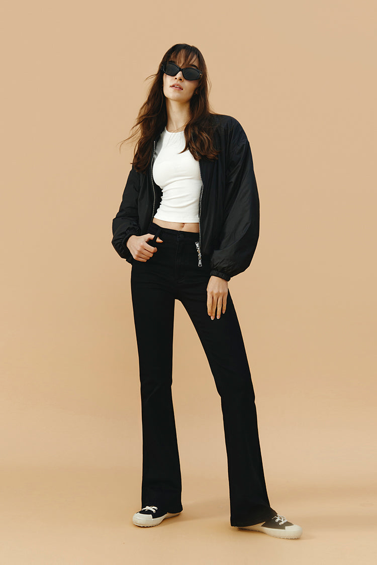 Vintage High Rise Flare Denim Jeans LALA HJ186