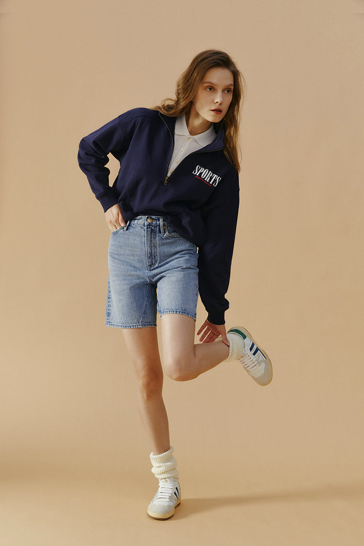 High Rise Mid-weight Denim Shorts Angeles HJ030