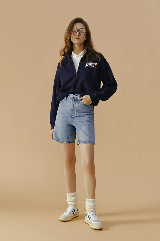High Rise Mid-weight Denim Shorts Angeles HJ030
