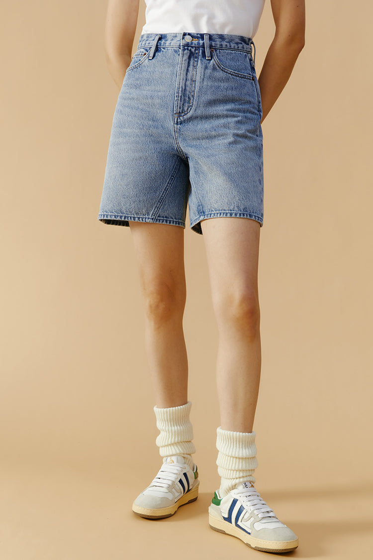 High Rise Mid-weight Denim Shorts Angeles HJ030