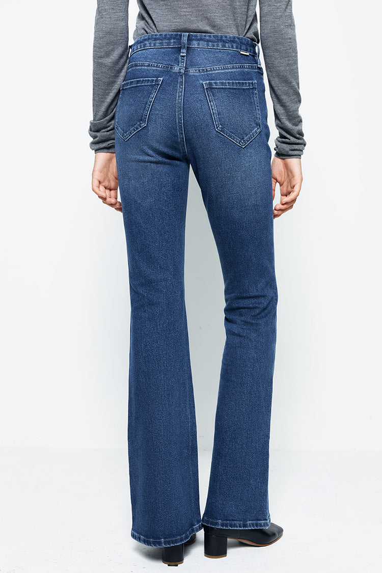 Vintage High Rise Flare Jeans Bootcut Full Length LALA