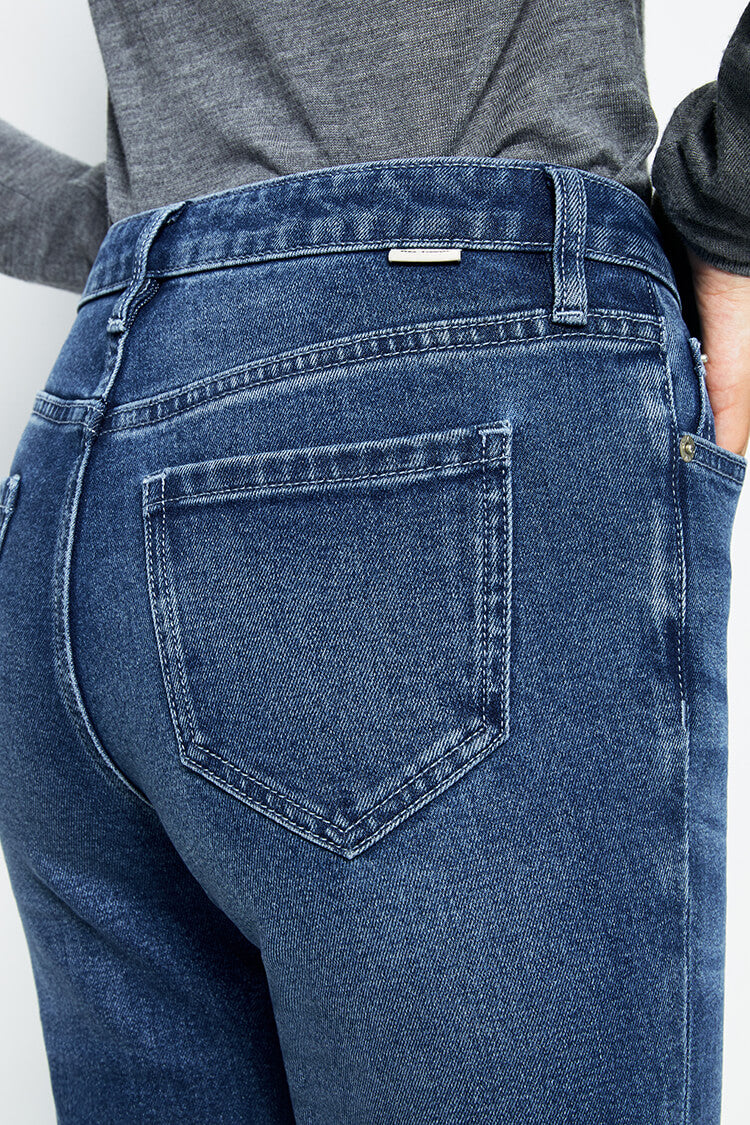 Vintage High Rise Flare Denim Jeans LALA HJ186