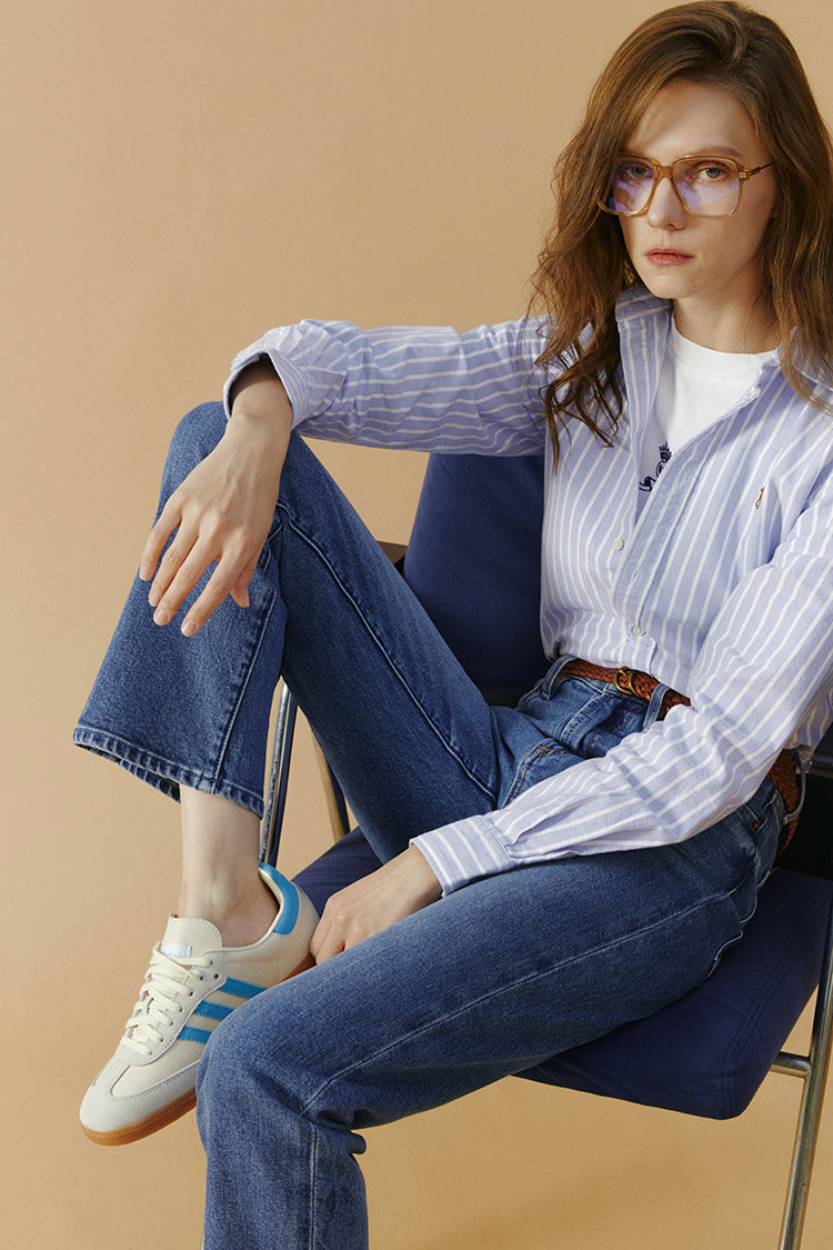 High Rise Straight Crop Jeans Chelsea HJ005