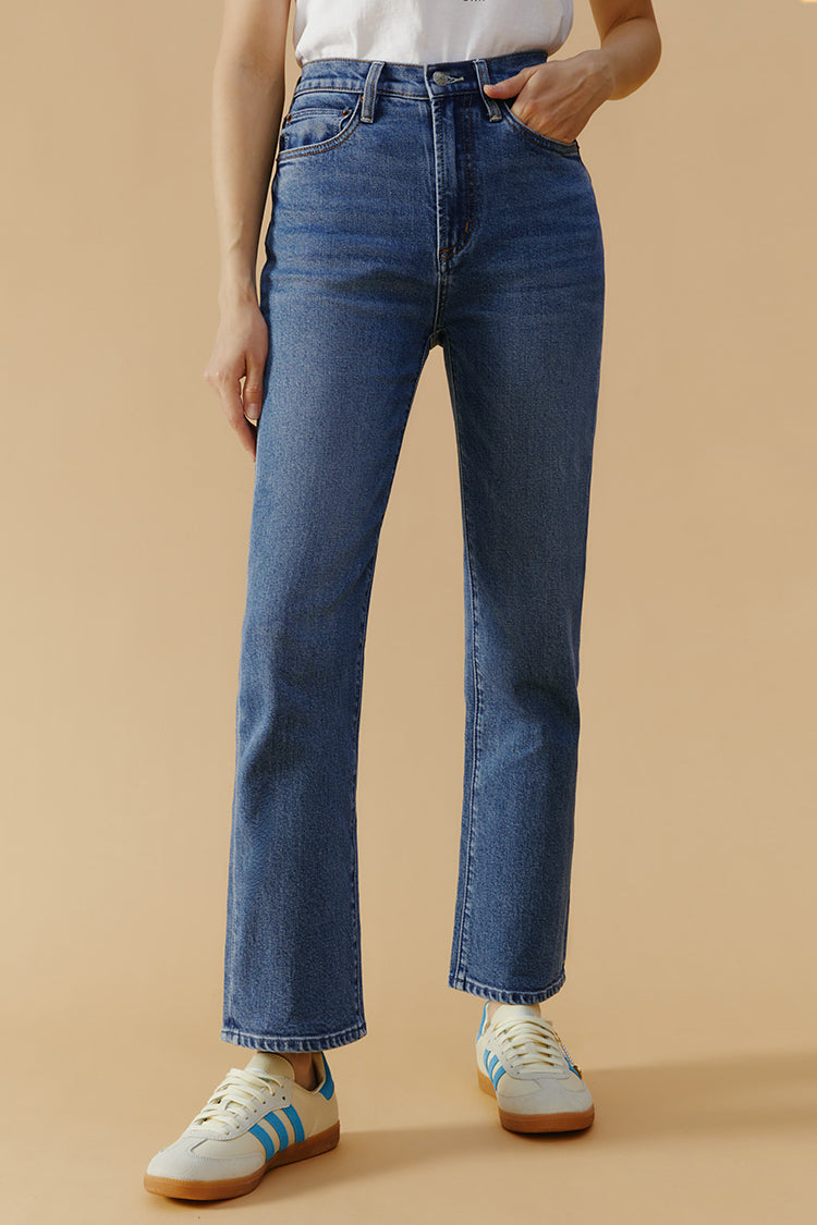 High Rise Straight Crop Jeans Chelsea HJ005