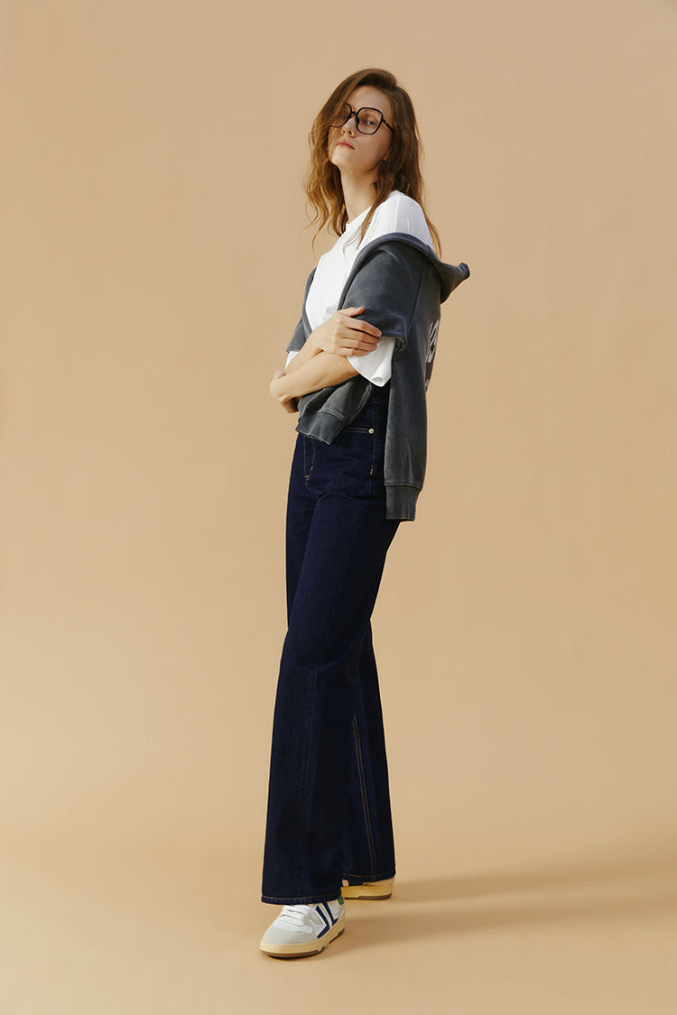 Whitefish High Rise Wide Jeans Mid-weight Denim HJ007 Coney Island