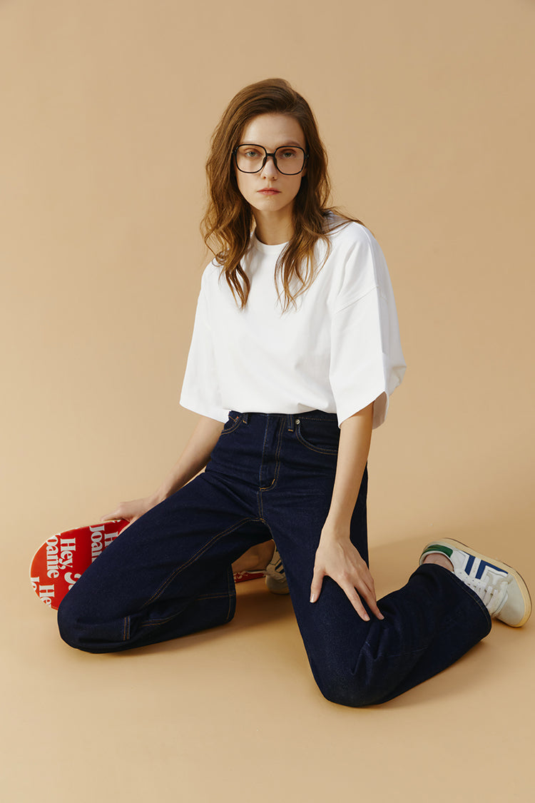 Whitefish High Rise Wide Jeans Mid-weight Denim HJ007 Coney Island