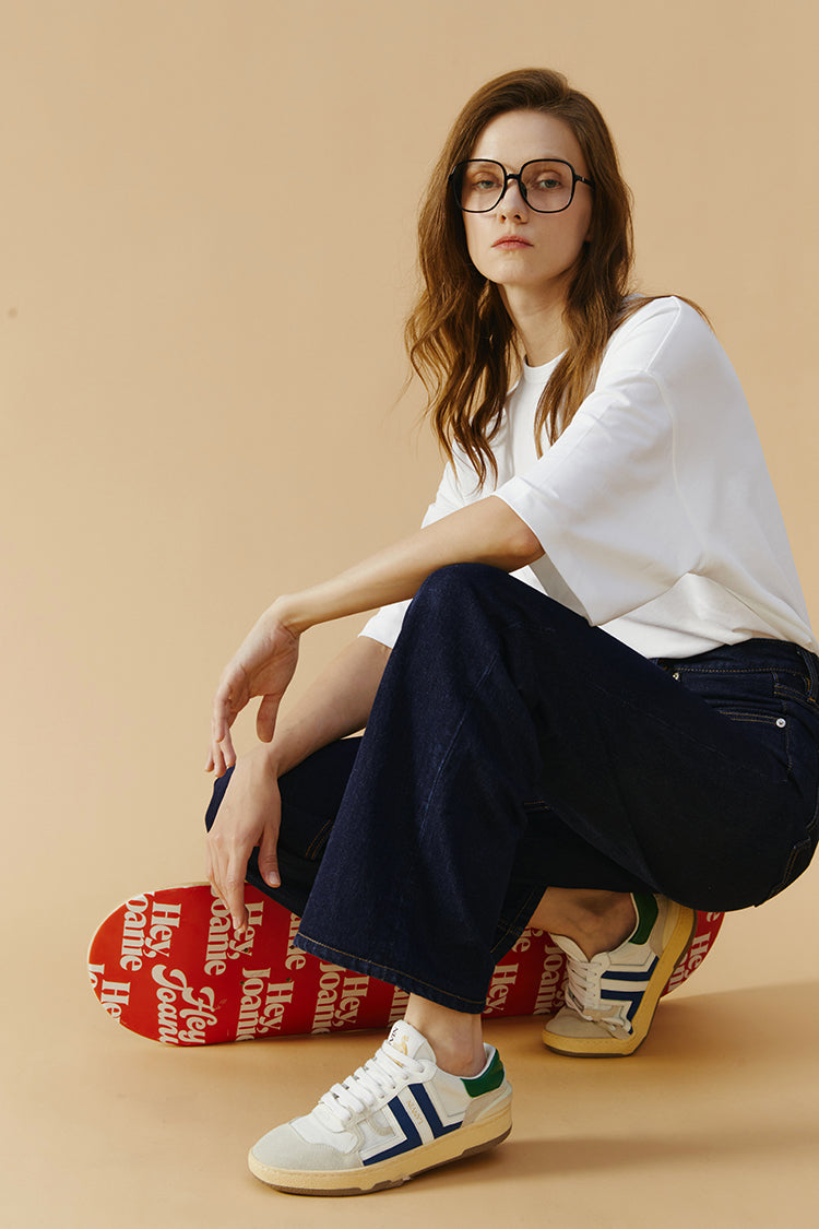 Whitefish High Rise Wide Jeans Mid-weight Denim HJ007 Coney Island