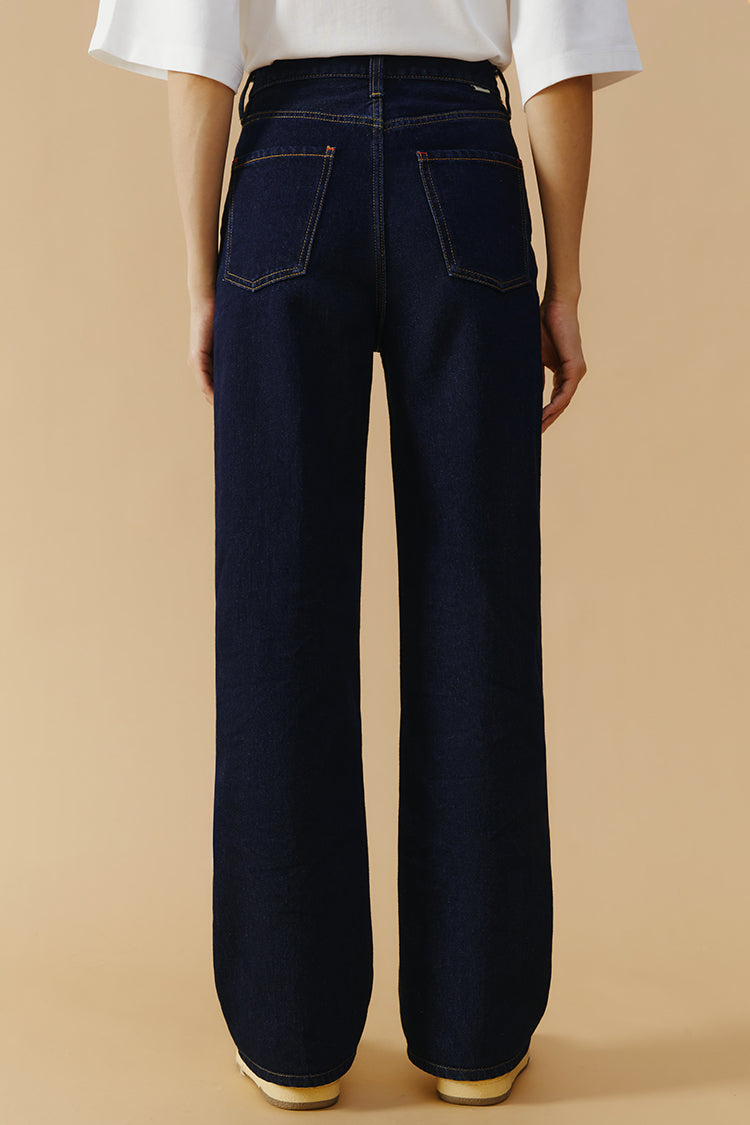 Whitefish High Rise Wide Jeans Mid-weight Denim HJ007 Coney Island