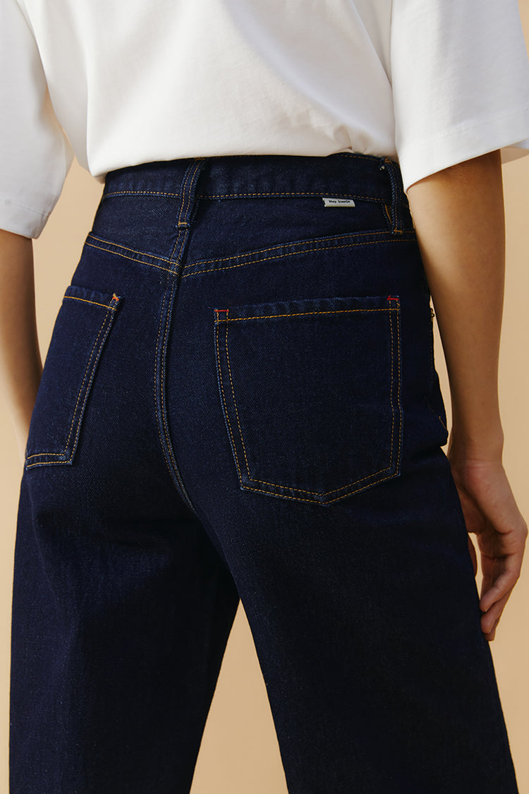 Whitefish High Rise Wide Jeans Mid-weight Denim HJ007 Coney Island