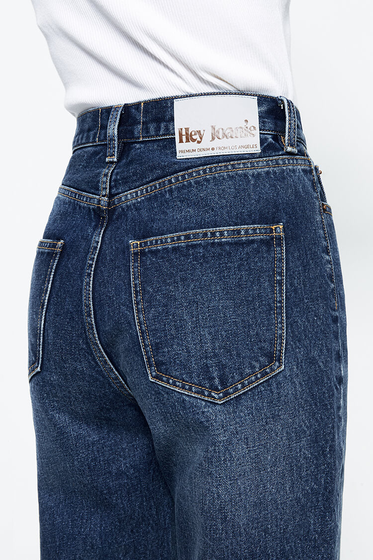 Chelsea High Rise Straight Crop Jeans Heavyweight Denim HJ005