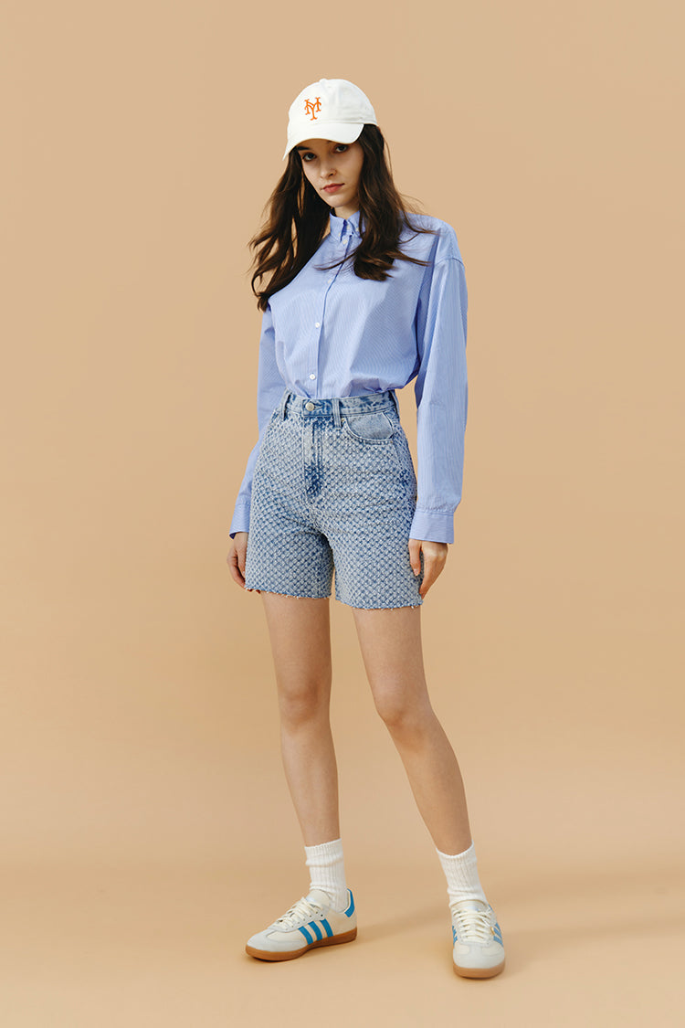 Venice Tweed High Rise Shorts Lightweight Tweed Denim Shorts Hey Joanie