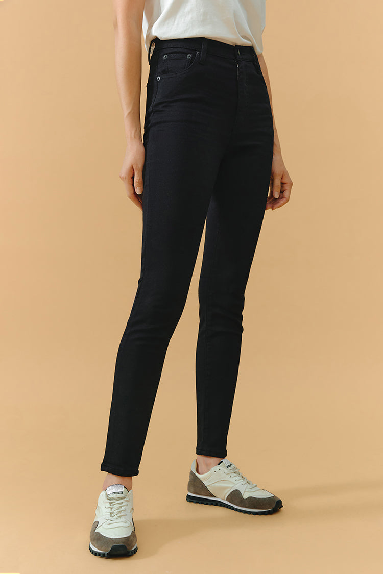 High Rise Skinny Ankle Jeans Mid-weight Comfort Stretch Denim Chicago HJ003