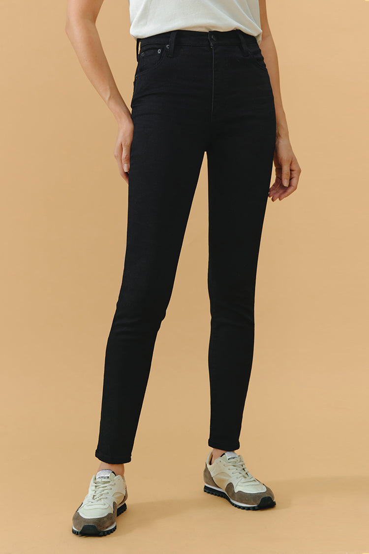 High Rise Skinny Ankle Jeans Mid-weight Comfort Stretch Denim Chicago HJ003