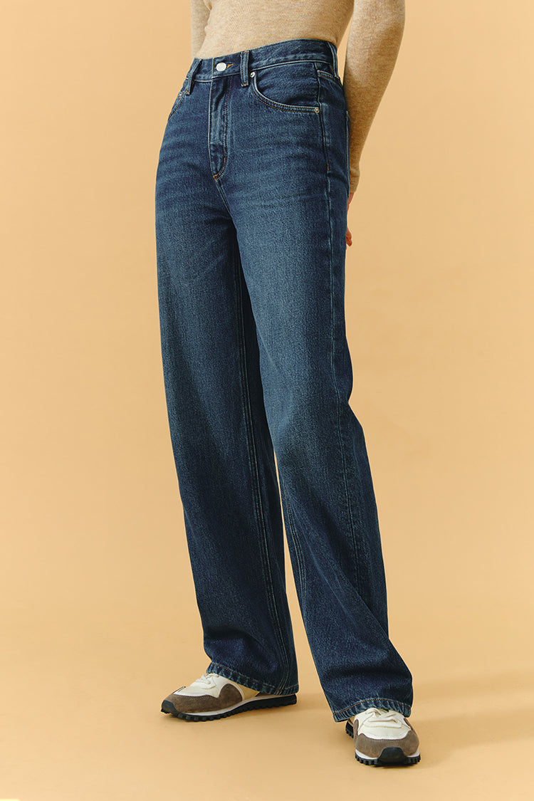 Whitefish High Rise Wide Jeans Mid-weight Denim Coney Island