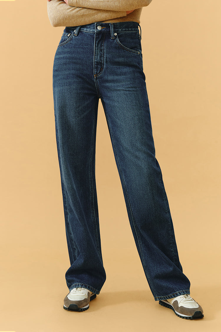 Whitefish High Rise Wide Jeans Mid-weight Denim Coney Island