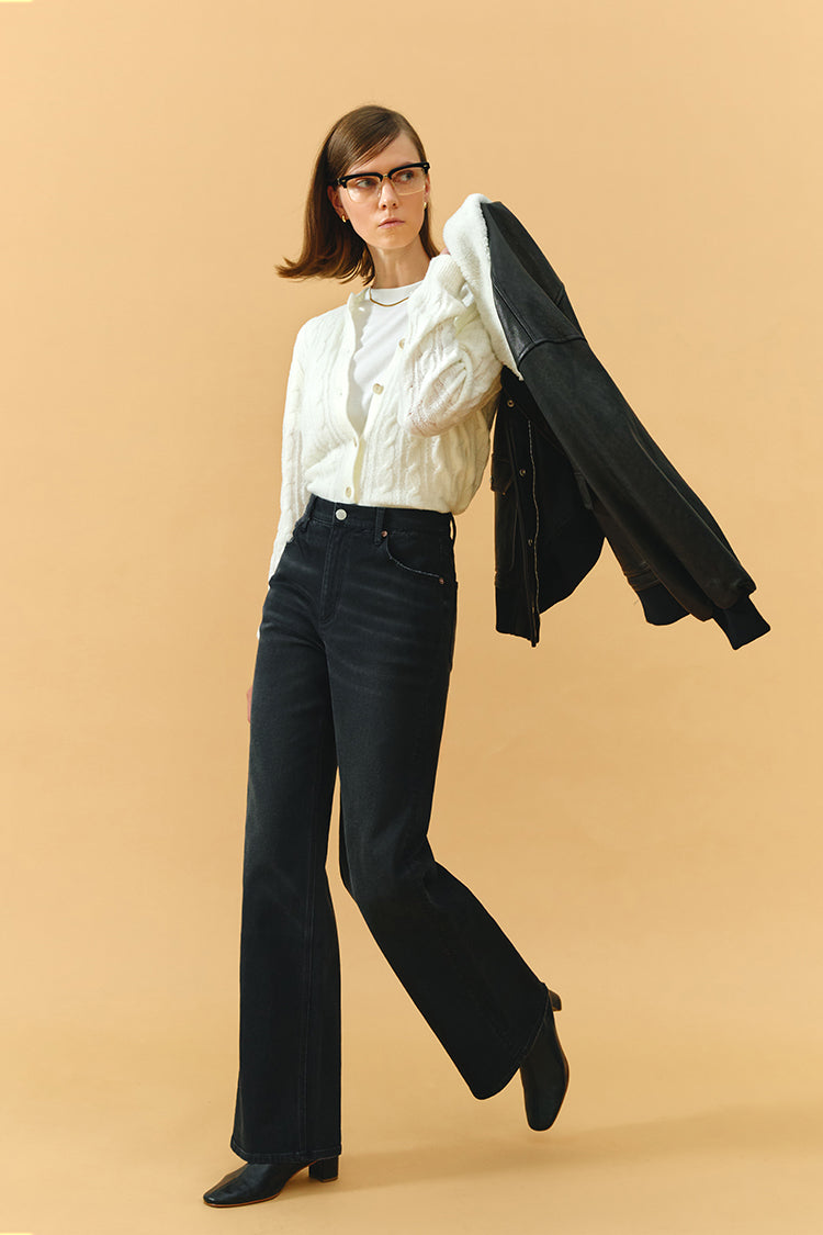 High Rise Baggy Jeans Wide Leg Full Length Angeles