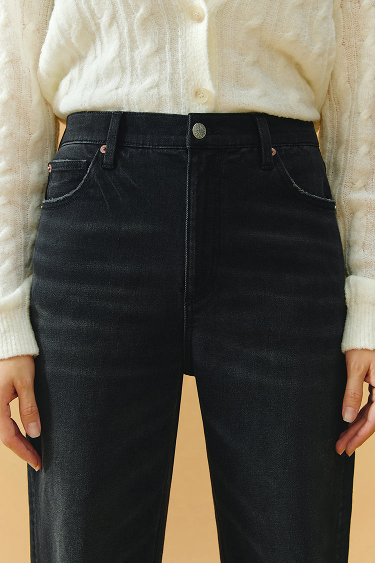 High Rise Baggy Jeans Wide Leg Full Length Angeles