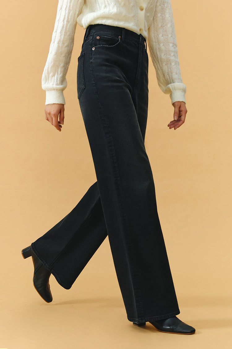 High Rise Baggy Jeans Wide Leg Full Length Angeles