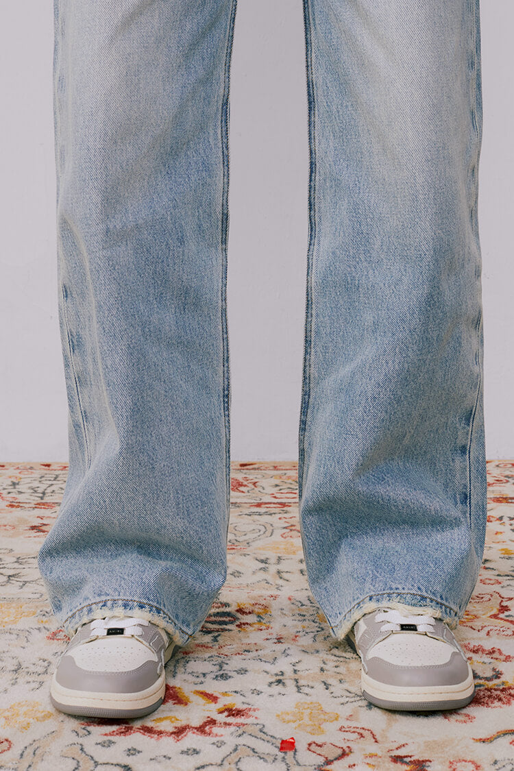 Wide Leg Heavy Weight Denim Jeans High-Rise Fun City HJ105