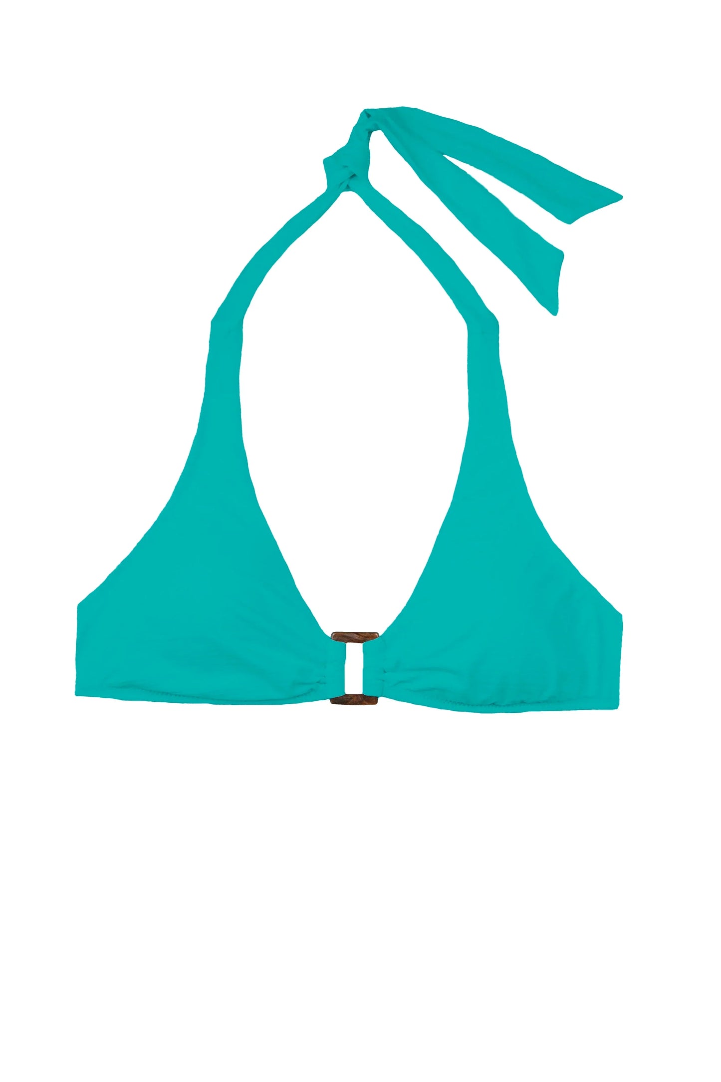 Textured Seafoam Aqua Tortoise Halter Swimwear Helen Jon