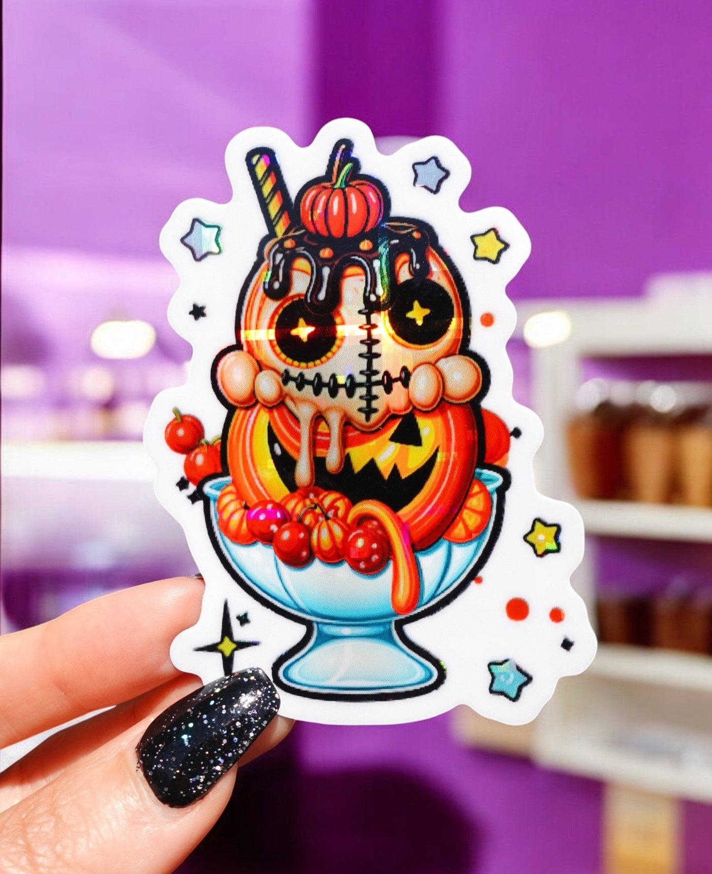 Horror Sundae Halloween Waterproof Sticker UntamedEgo LLC