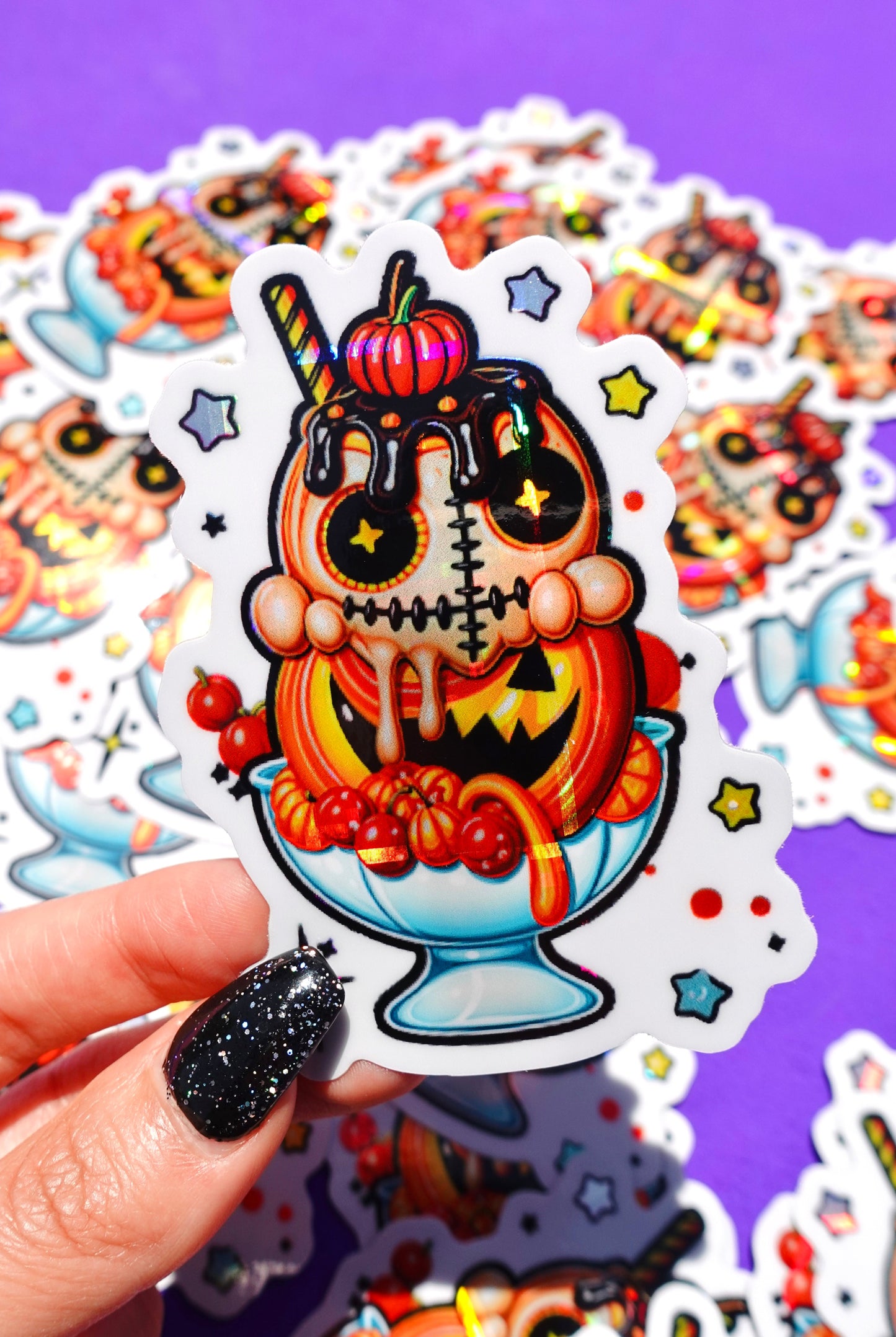 Horror Sundae Halloween Waterproof Sticker UntamedEgo LLC