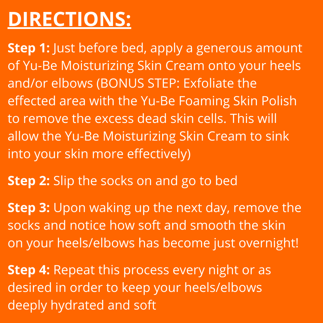 Heel & Elbow Moisturizing Socks Light Compression Yu-Be
