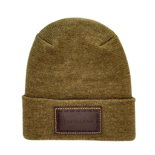 Haakwear Brown Green Fusion H Stitch Cuffed Beanie Made in USA